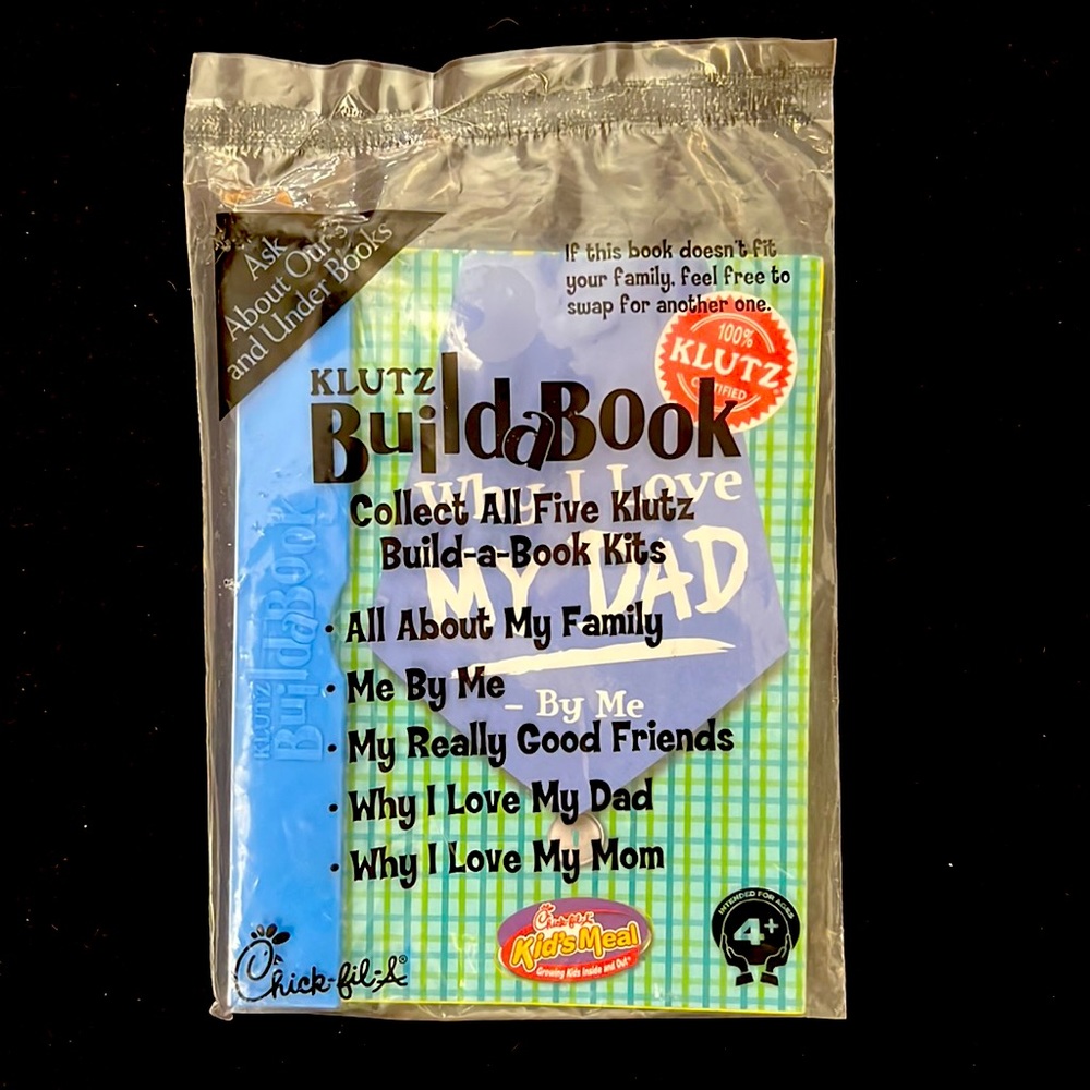 Klutz Build A Book Kit Why I Love My Dad Chick-fil-A Kids Meal New Sealed